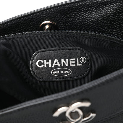 Chanel Caviar Quilted Small CC Shopping Tote Black 6 of 9