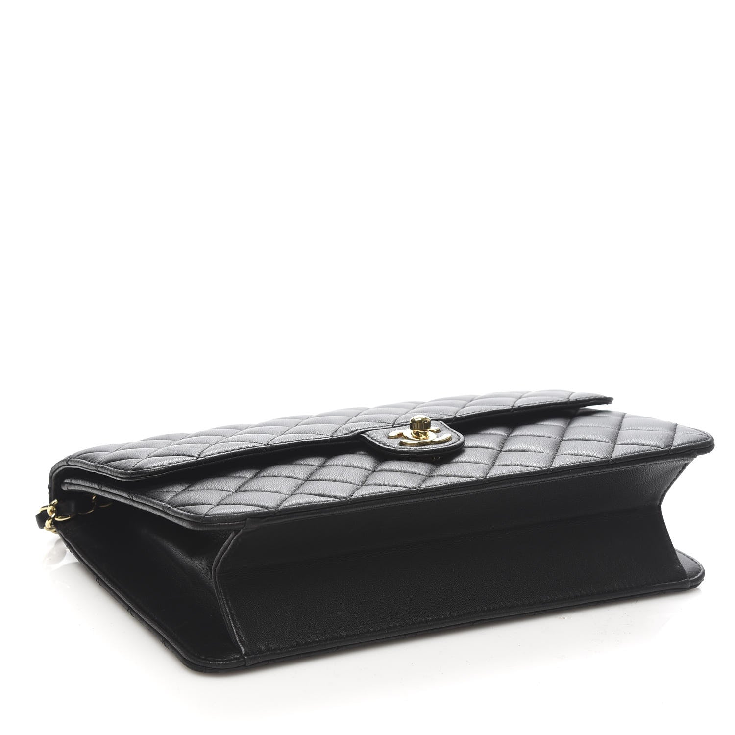 Chanel Lambskin Quilted Medium Single Flap Black 4 of 9