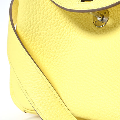 Hermes Taurillon Clemence Mini Lindy 20 Limoncello 8 of 11