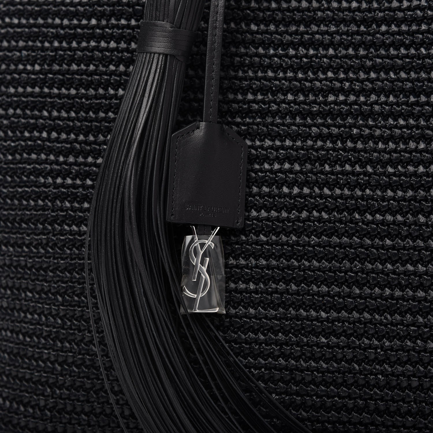 Saint Laurent Raffia Tote Black 10 of 10