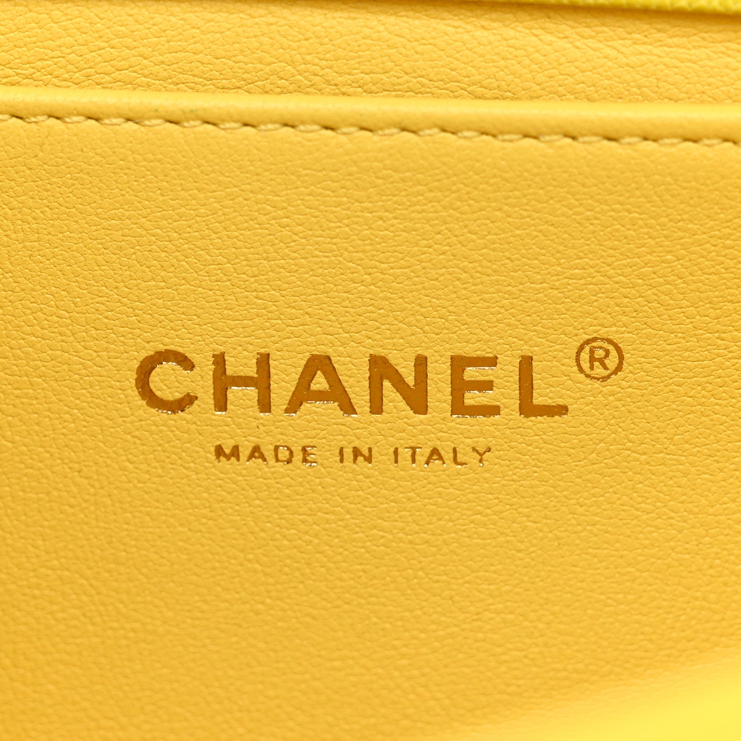 Chanel Caviar Chevron Quilted Medium Boy Flap Yellow 6 of 10