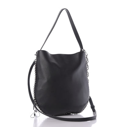 Alexander Wang Pebbled Calfskin Studded Roxy Hobo Black 3 of 9
