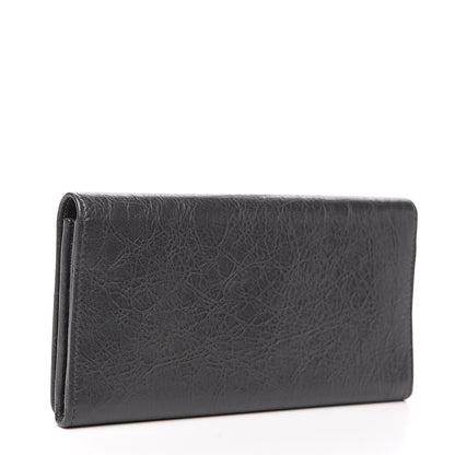 Balenciaga Agneau Giant 12 Gold Hardware Money Wallet Gris Fossile 2 of 7