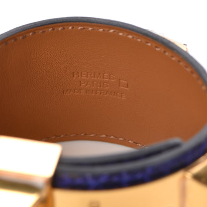 Hermes Shiny Alligator Collier De Chien CDC Bracelet S Bleu Electrique 4 of 6