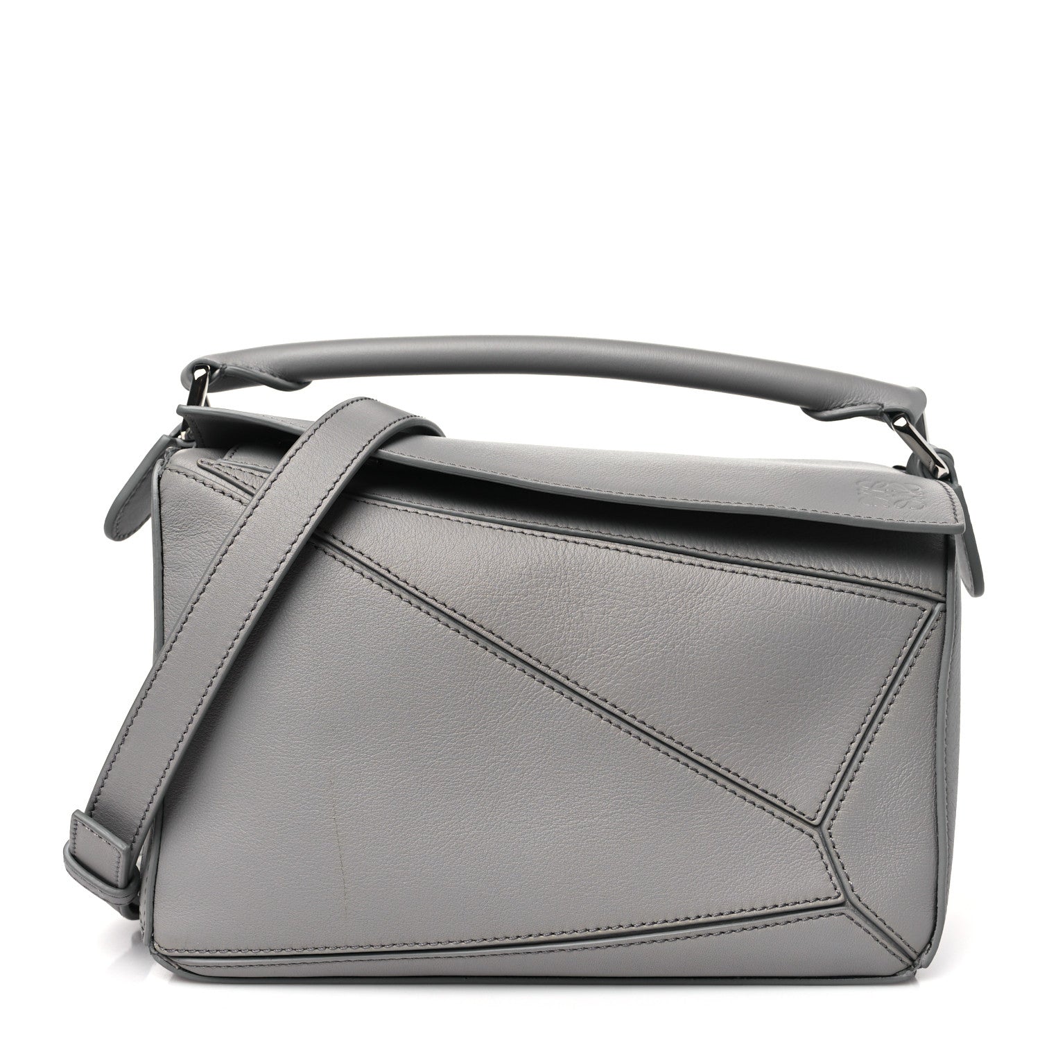 Loewe Calfskin Small Puzzle Bag Pearl Grey 1 of 10