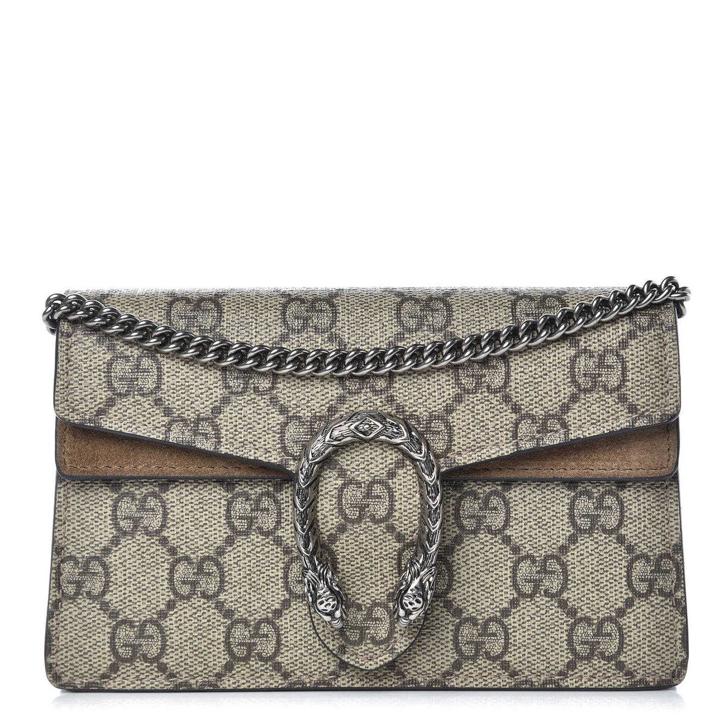 GG Supreme Monogram Super Mini Dionysus Shoulder Bag Taupe