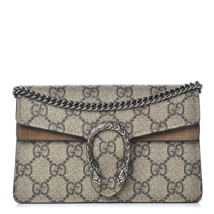Gucci GG Supreme Monogram Super Mini Dionysus Shoulder Bag Taupe 1 of 9