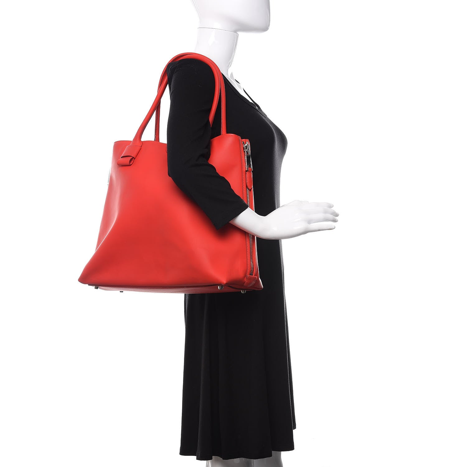 Marc Jacobs Calfskin Coated Rubber Shiela Tote Flame 2 of 10