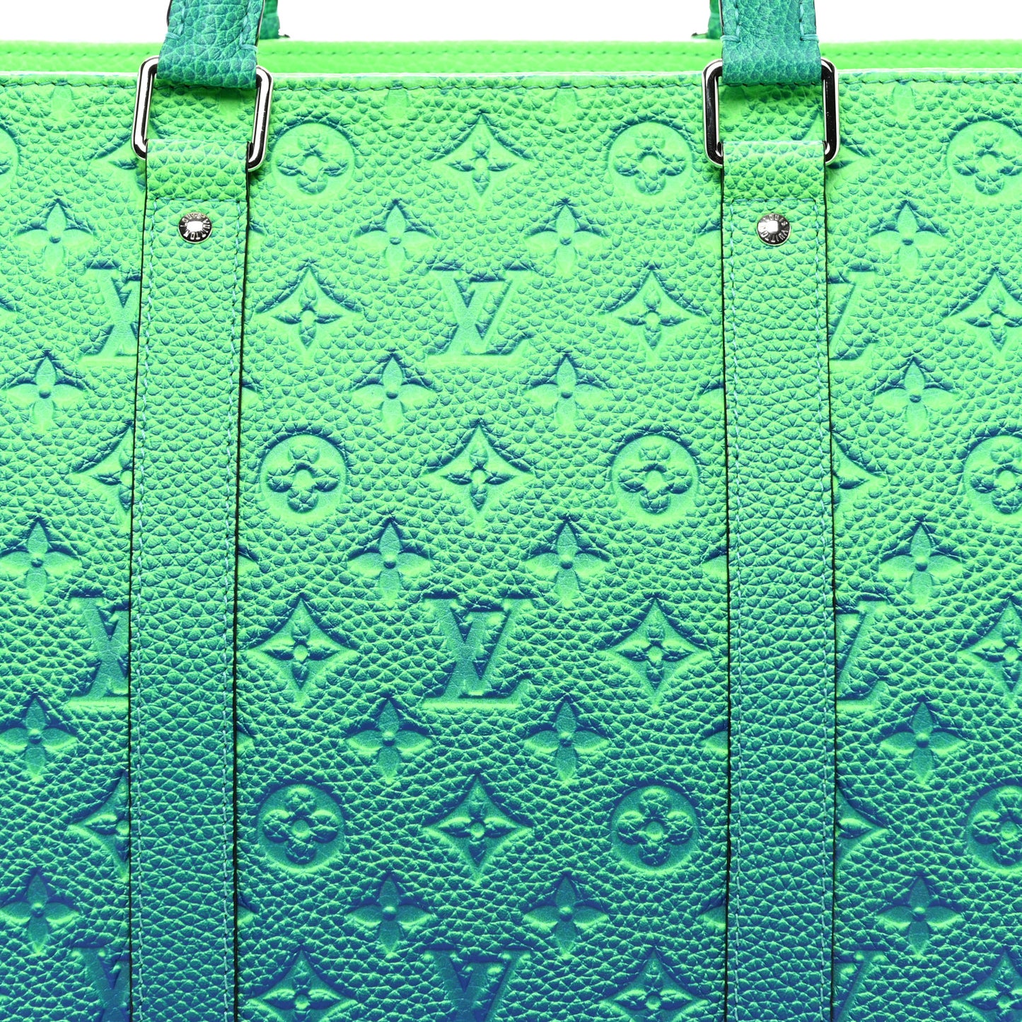 Taurillon Illusion Keepall Tote Bleu Vert