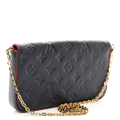 Louis Vuitton Empreinte Pochette Felicie Chain Wallet Marine Rouge 4 of 10