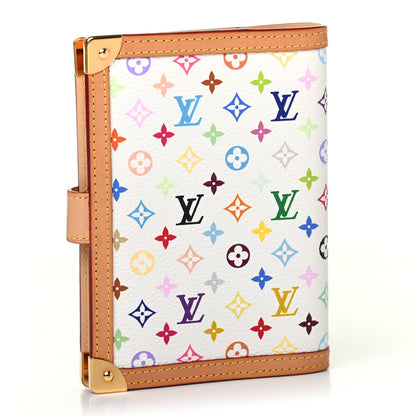 Louis Vuitton Monogram Multicolor Small Ring Agenda Cover White 2 of 4