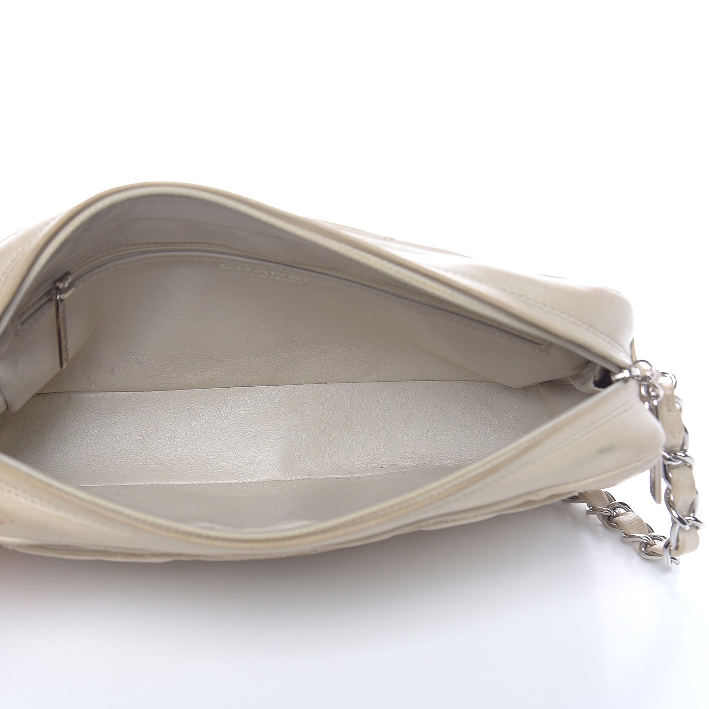 Lambskin Quilted Timeless Camera Case White
