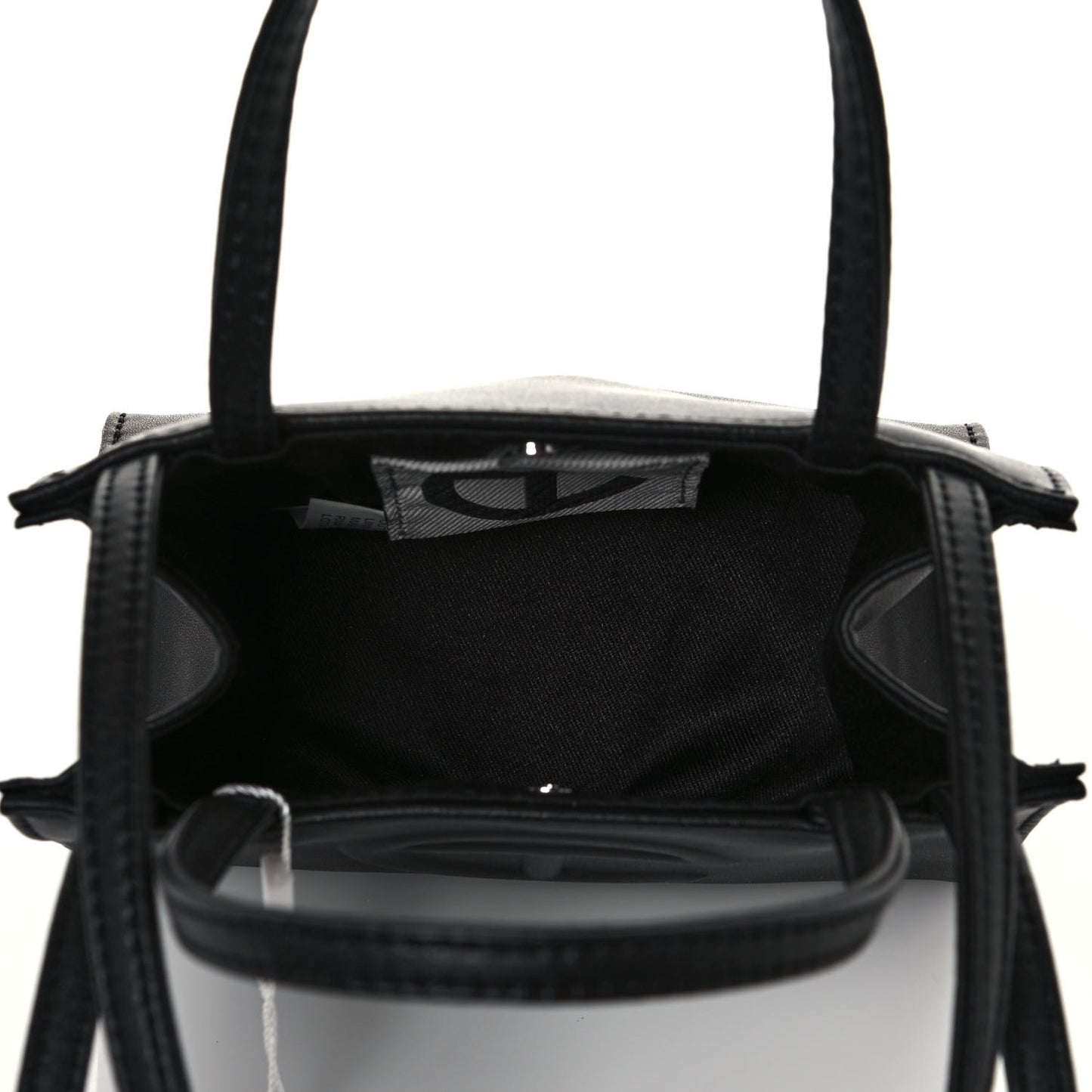 Vegan Leather Small Shopping Bag Black