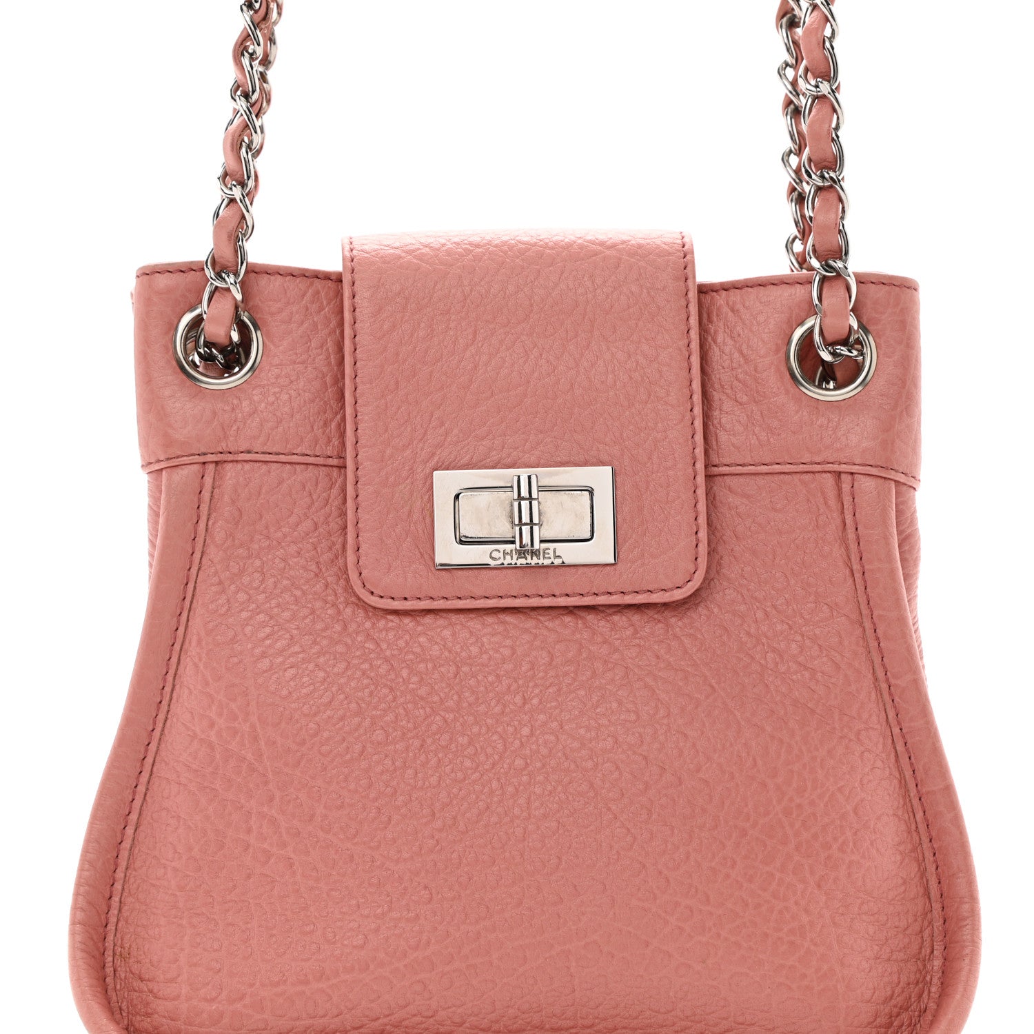 Chanel Calfskin Mademoiselle Shoulder Bag Pink 8 of 11