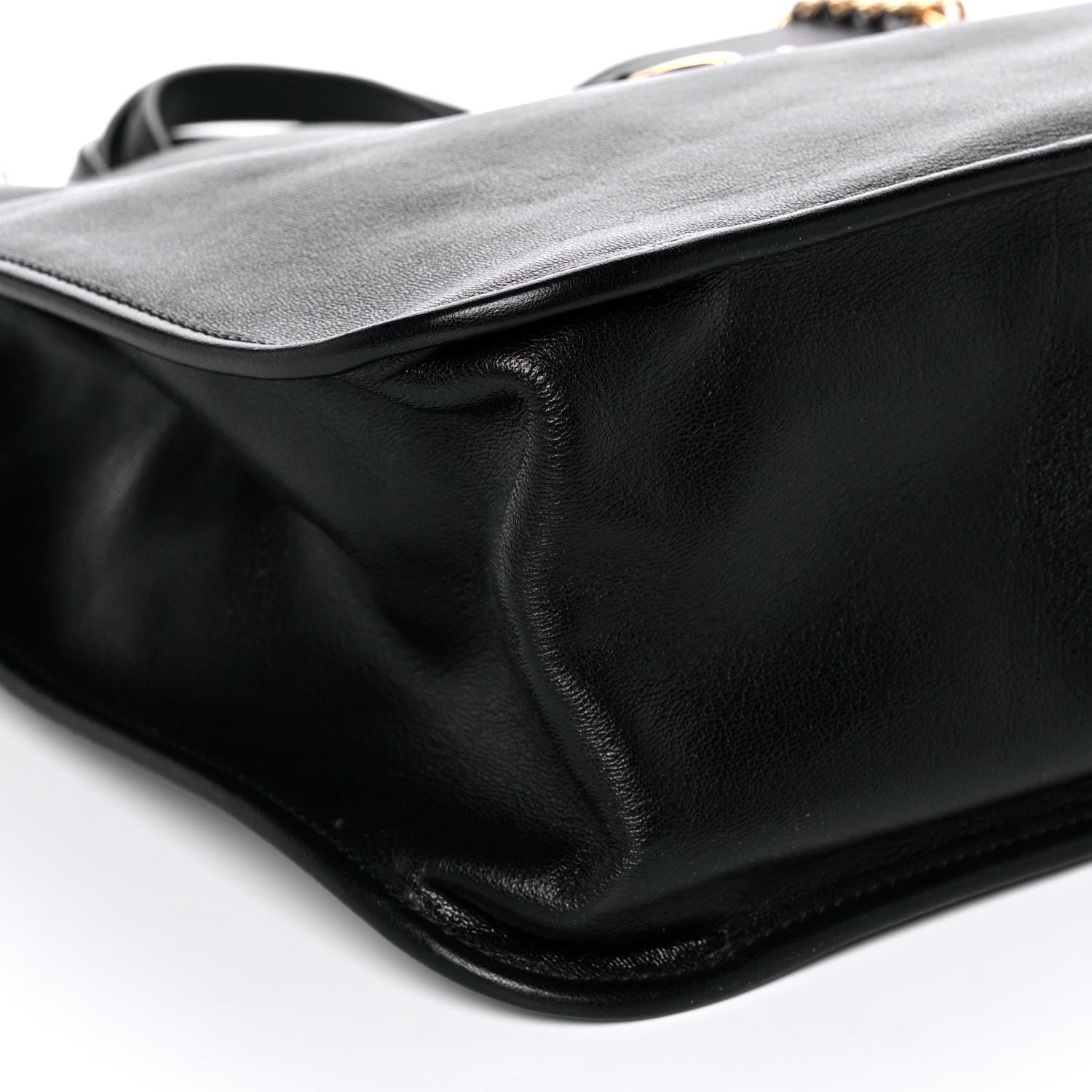 Gucci Calfskin Large Horsebit 1955 Tote Bag Black 9 of 10