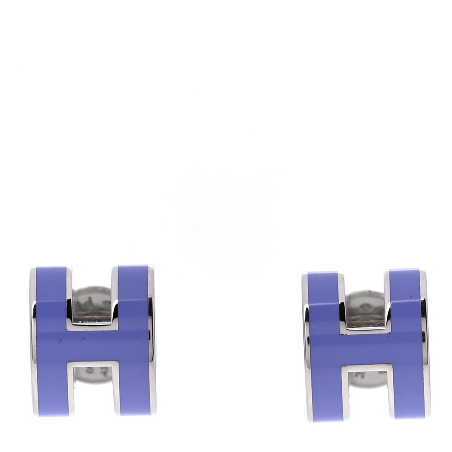 Palladium Lacquered Pop H Earrings Ultraviolet