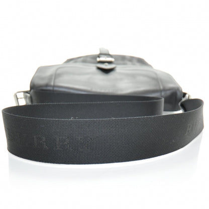 Burberry Nylon Tonal Check Messenger Bag Black 5 of 9