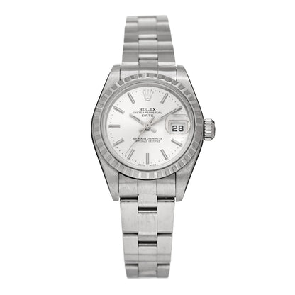 Rolex Stainless Steel 26mm Oyster Perpetual Date Watch Silver 79240 1 of 4