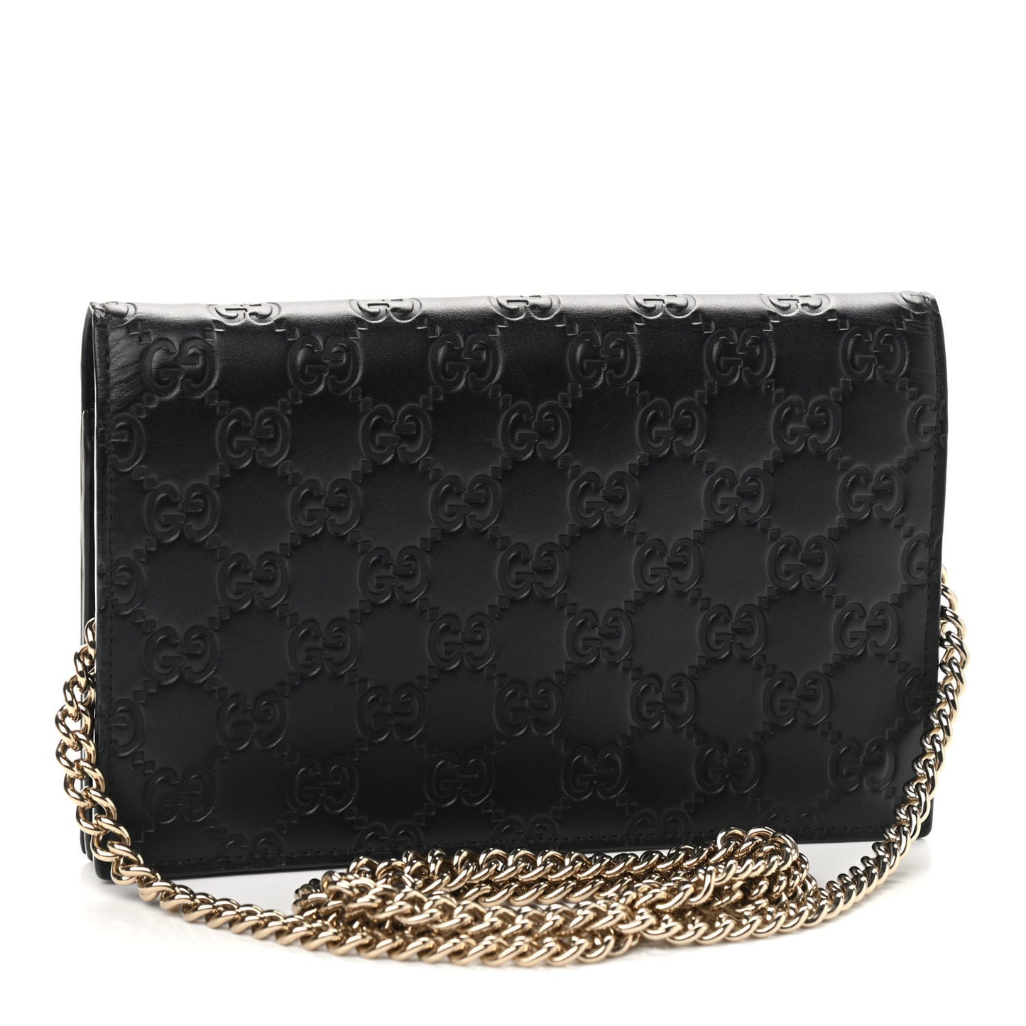 Guccissima Signature Bowy Chain Wallet Black