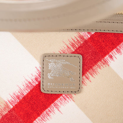 Burberry Canvas Ikat Check Tote Trench 6 of 8