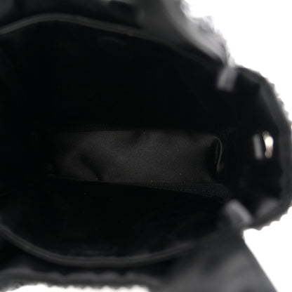 Prada Satin Crystal Soft Padded Small Double Handled Shoulder Bag Black 4 of 10