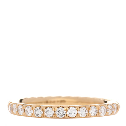 David Yurman 18K Yellow Gold Diamond 2mm Cable Collectibles Band Ring 47 4 1 of 4