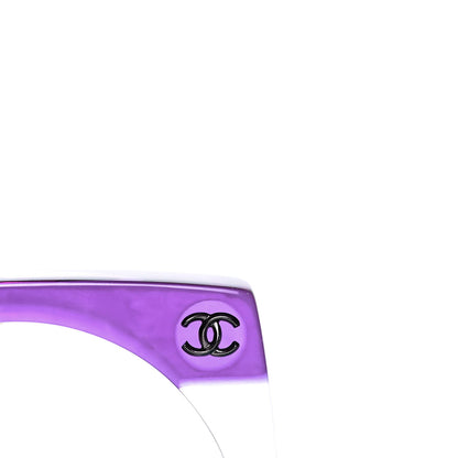 Chanel Resin CC Square Bangle Green Purple 3 of 7