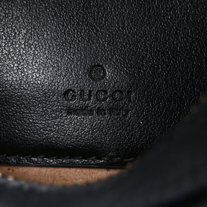 Gucci Calfskin Matelasse Chevron Mini GG Marmont Half Moon Hobo Black 6 of 11