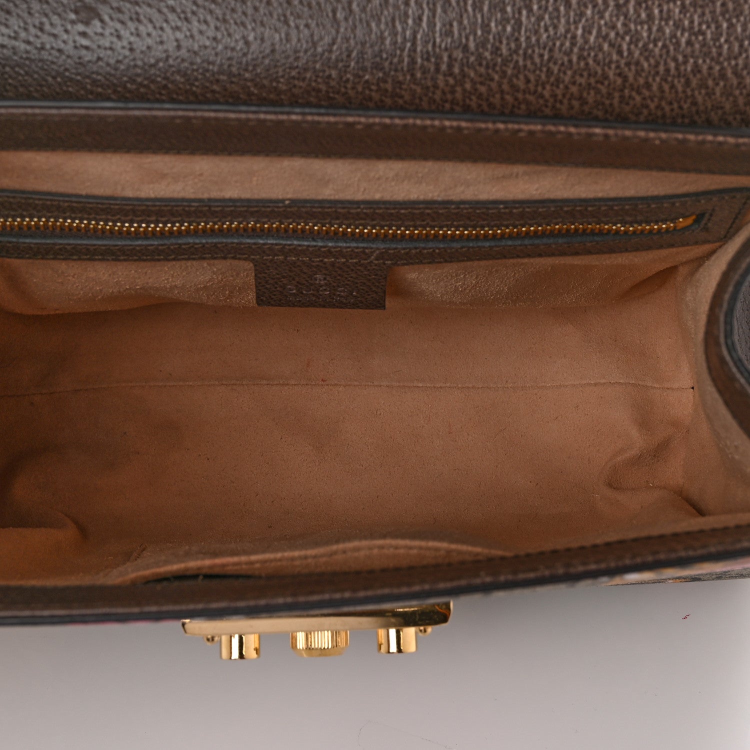 Gucci GG Supreme Monogram Bengal Small Padlock Top Handle Bag Beige Pink 5 of 11