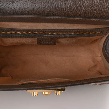 Gucci GG Supreme Monogram Bengal Small Padlock Top Handle Bag Beige Pink 5 of 11