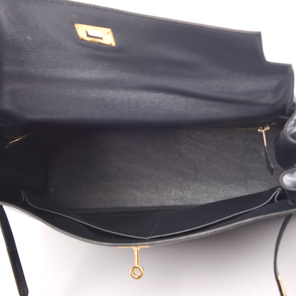 Hermes Evergrain Kelly Retourne 35 Indigo 5 of 11