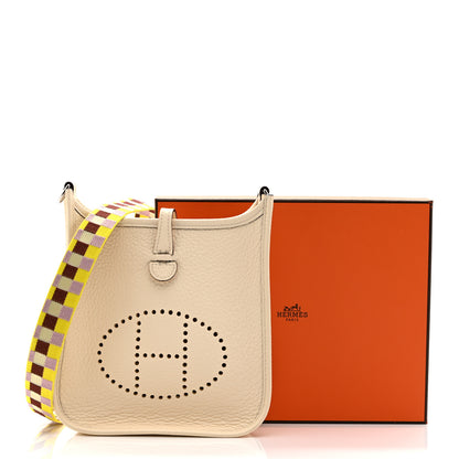 Hermes Taurillon Clemence Maxi Quadrille Evelyne TPM Nata Citron Rouge H Mauve Sylvestre 11 of 11
