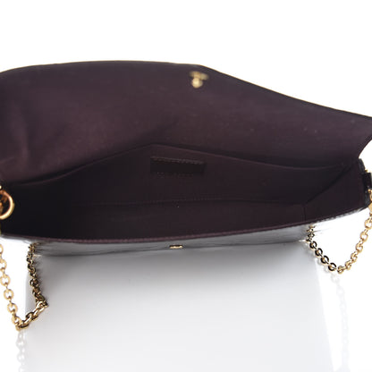 Louis Vuitton Vernis Pochette Felicie Chain Wallet Amarante 6 of 9