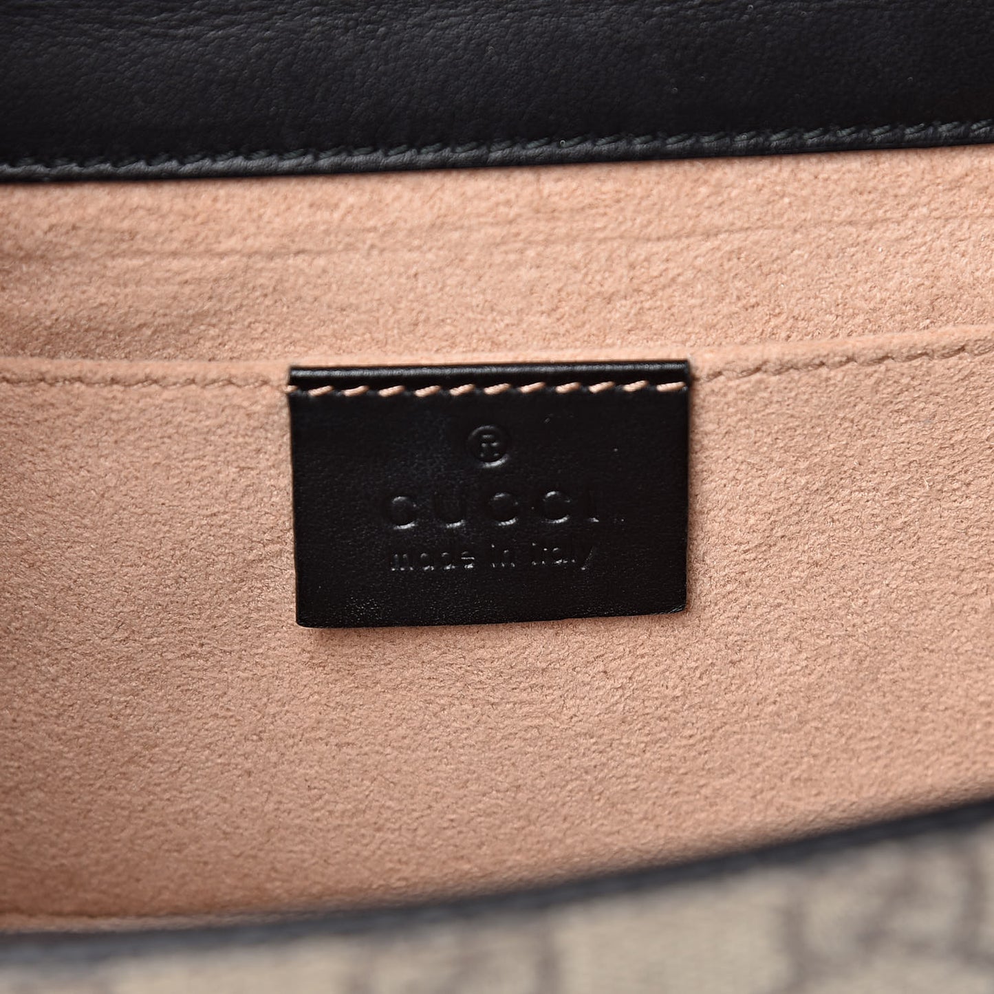 Calfskin GG Supreme Monogram Small Padlock Shoulder Bag Black Gold