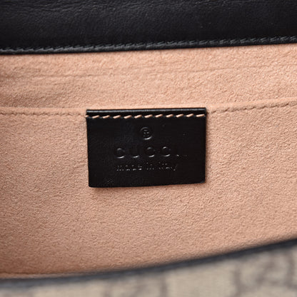 Gucci Calfskin GG Supreme Monogram Small Padlock Shoulder Bag Black Gold 15 of 19