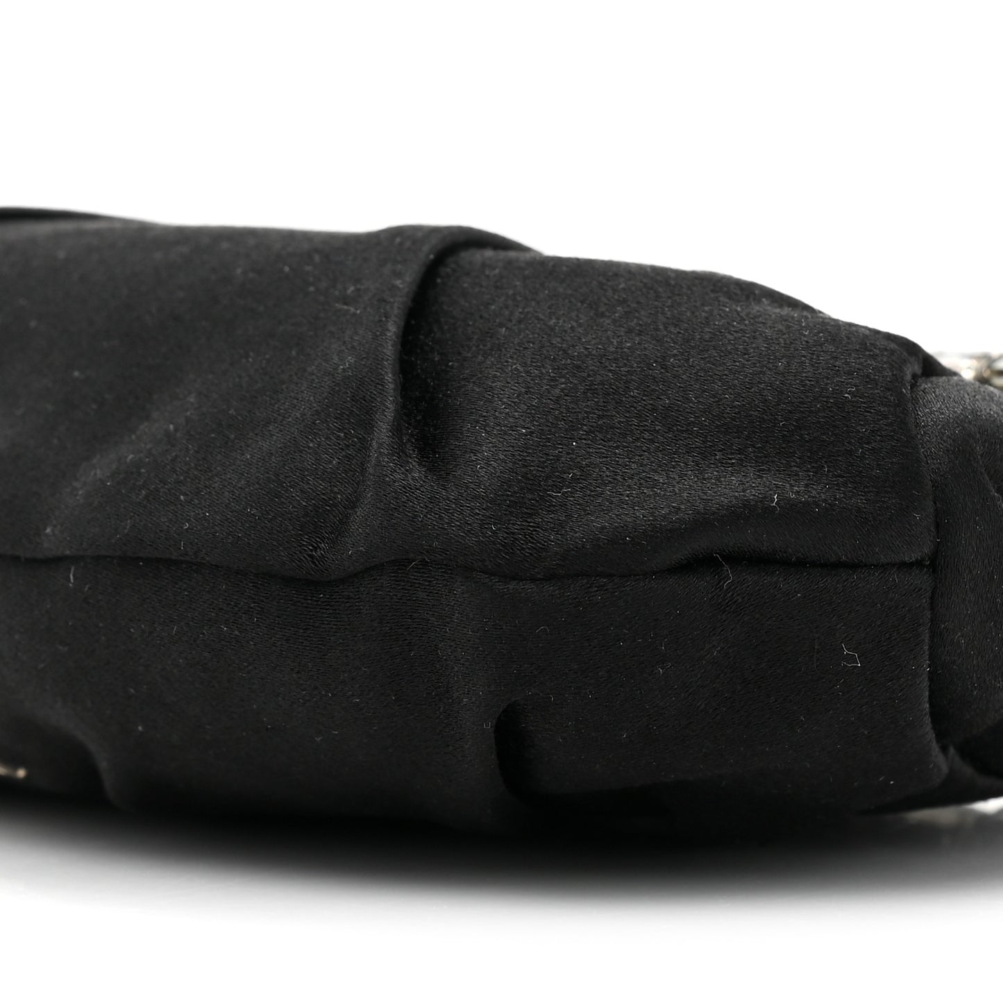 Satin Crystal Clutch Black