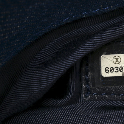 Chanel Denim CC Tote Bag Blue Brown 7 of 11