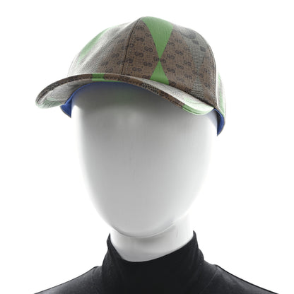 Gucci GG Supreme Monogram Mix Textured Patchwork Rhombus Baseball Hat XL Beige 2 of 9