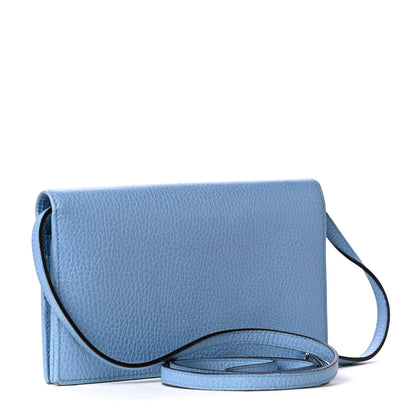 Gucci Dollar Calfskin Mini Swing Wallet Bag Mineral Blue 2 of 4