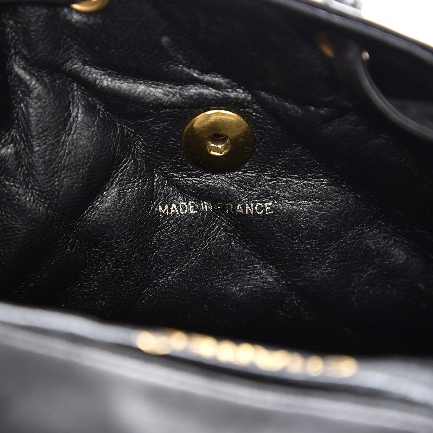 Lambskin Quilted Backpack Black