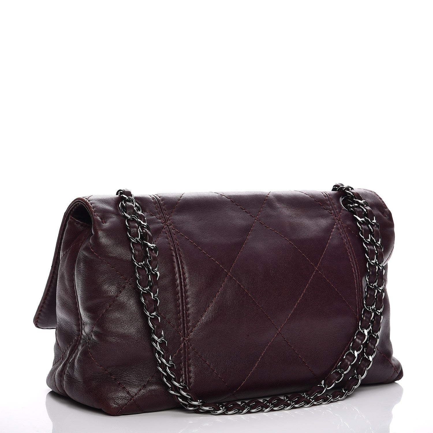 Chanel Lambskin Quilted Large Soft Touch Flap Burgundy 3 of 17