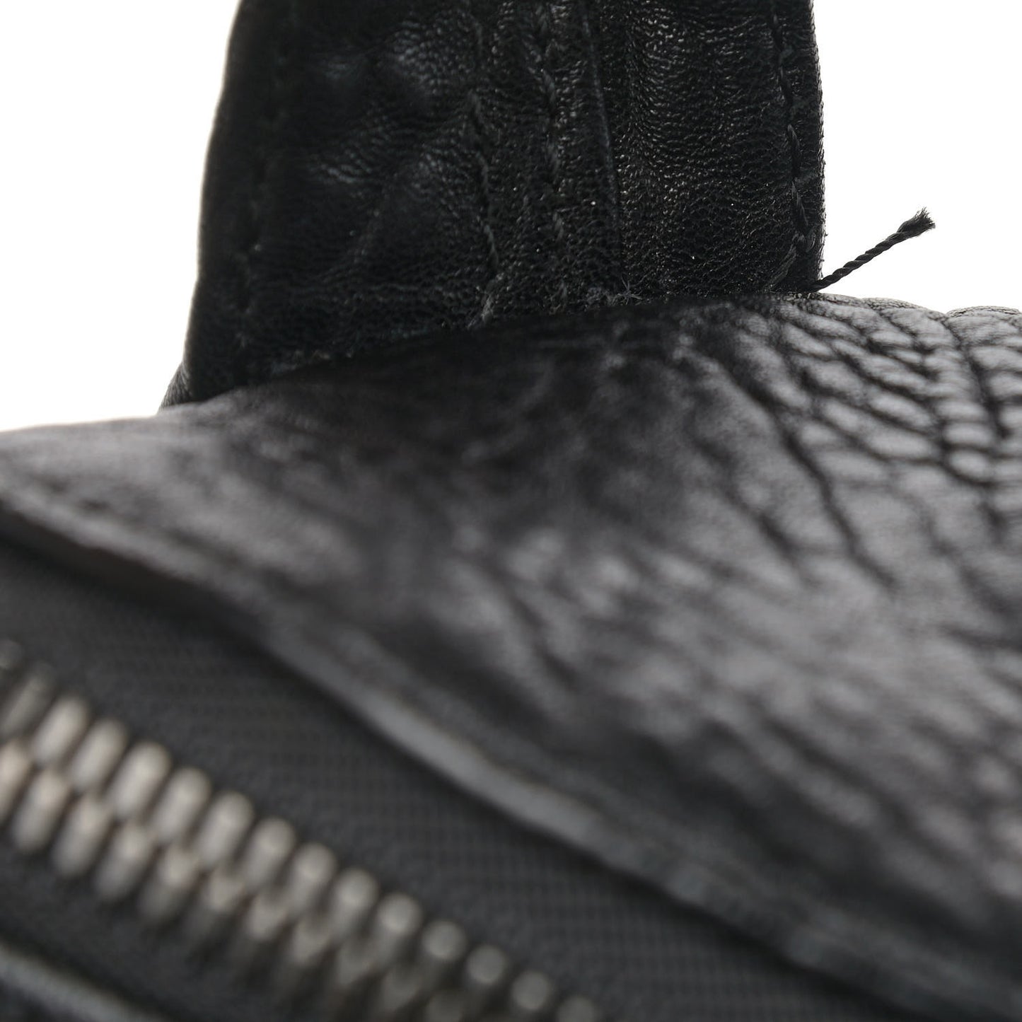 Pebbled Lambskin Rockie Black Rhodium Hardware