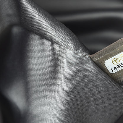 Chanel Tweed Lambskin Drawstring Tweedy Tote Dark Grey 9 of 10