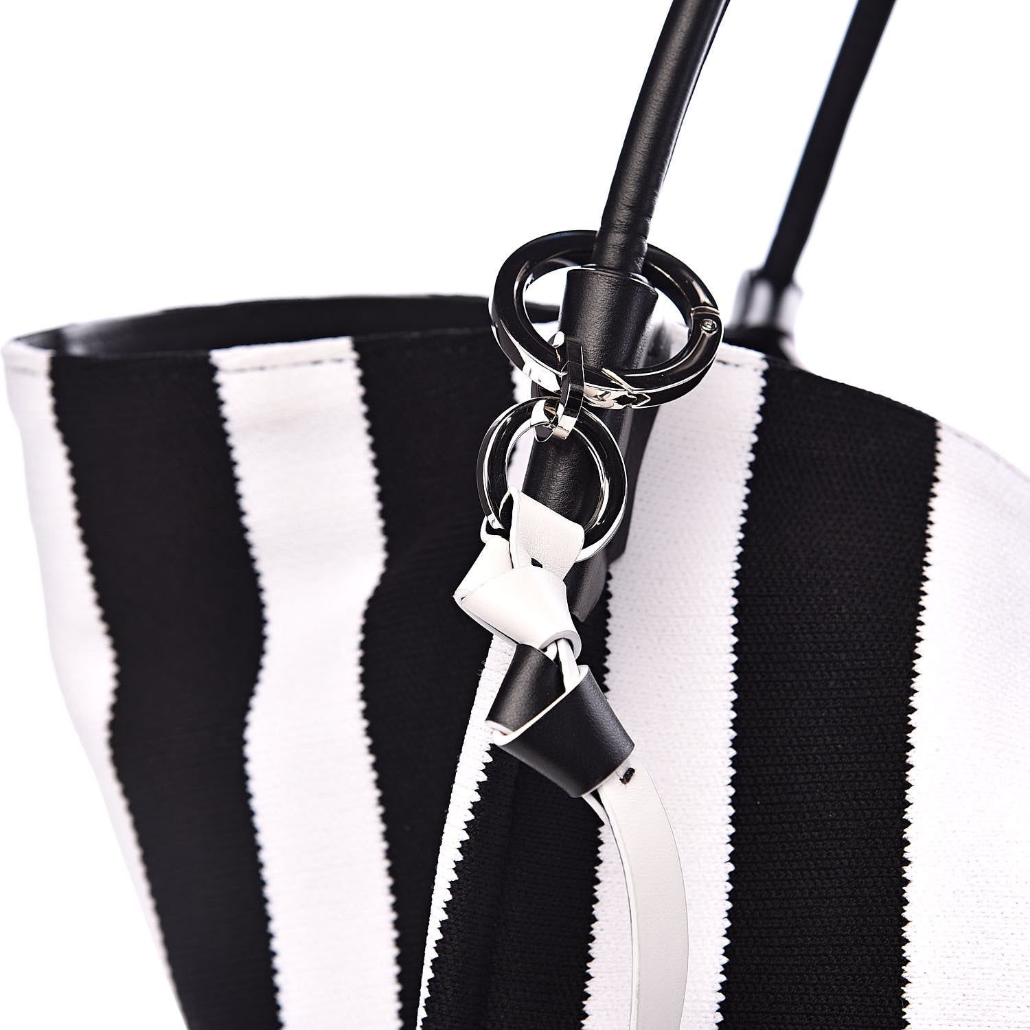 Proenza Schouler Knit Stripes Extra Large Tote Black Ecru 12 of 12