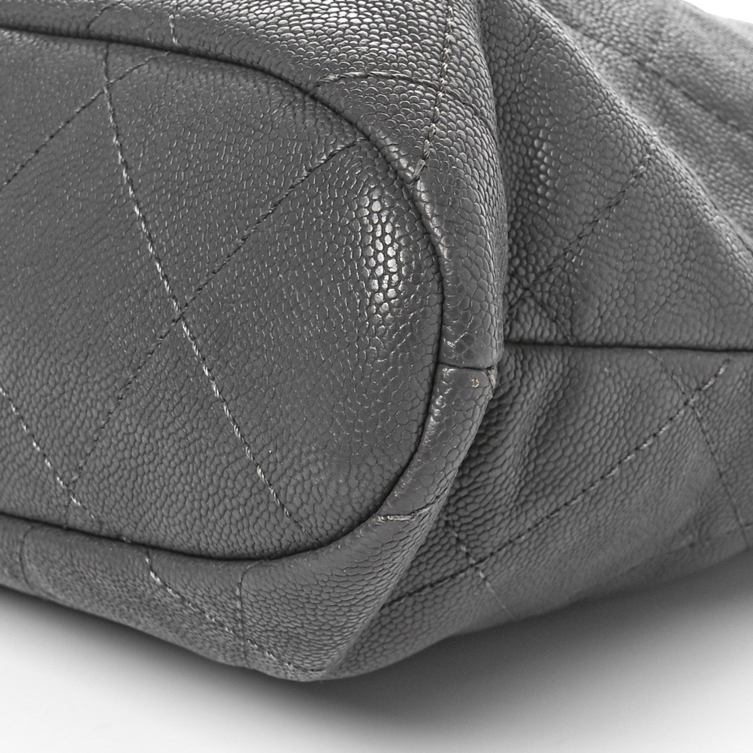 Chanel Caviar Quilted Shopping Tote Grey 10 of 10