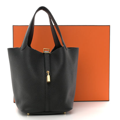 Hermes Taurillon Clemence Picotin Lock 22 MM Black 12 of 12