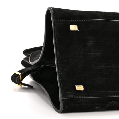 The Row Suede Soft Margaux 10 Bag Black 8 of 11