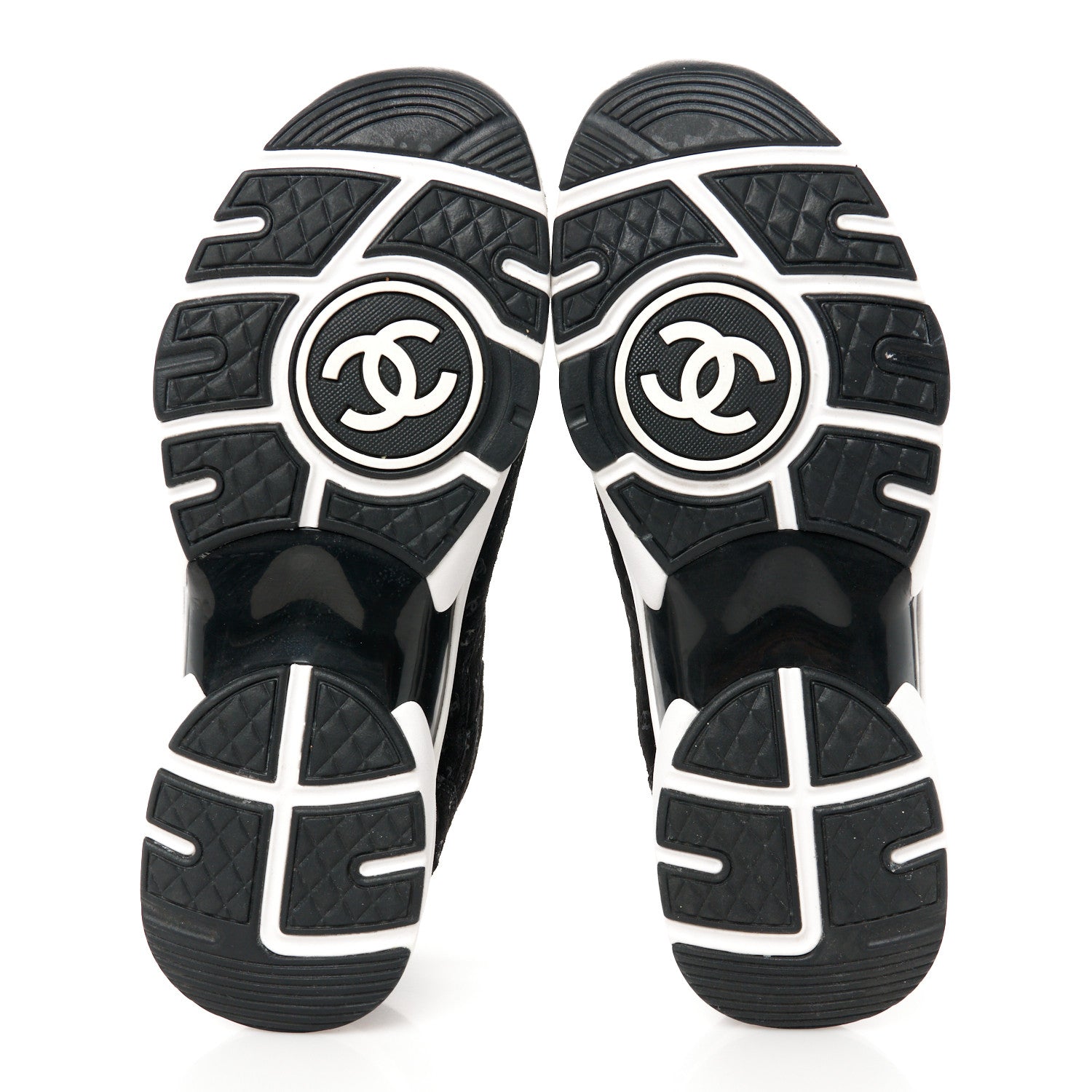 Chanel Suede Calfskin Printed CC Sneakers 39 Black 5 of 9