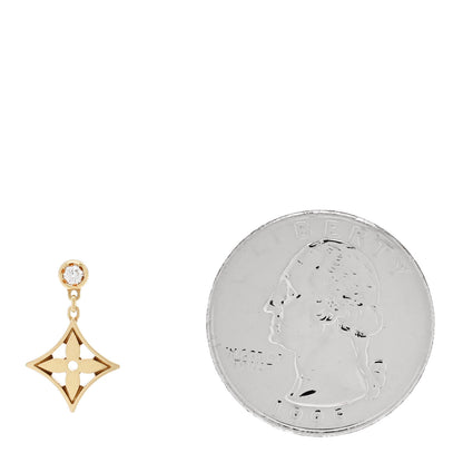 Louis Vuitton 18K Yellow Gold Diamond Idylle Blossom Single Stud Earring 2 of 4