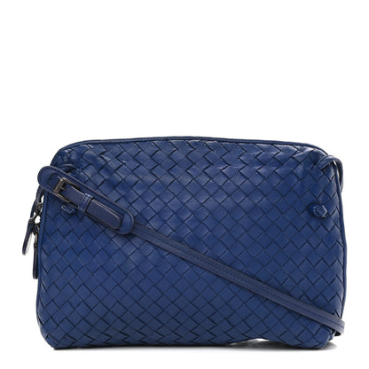 Bottega Veneta Nappa Intrecciato Nodini Crossbody Messenger Blue 2 of 13